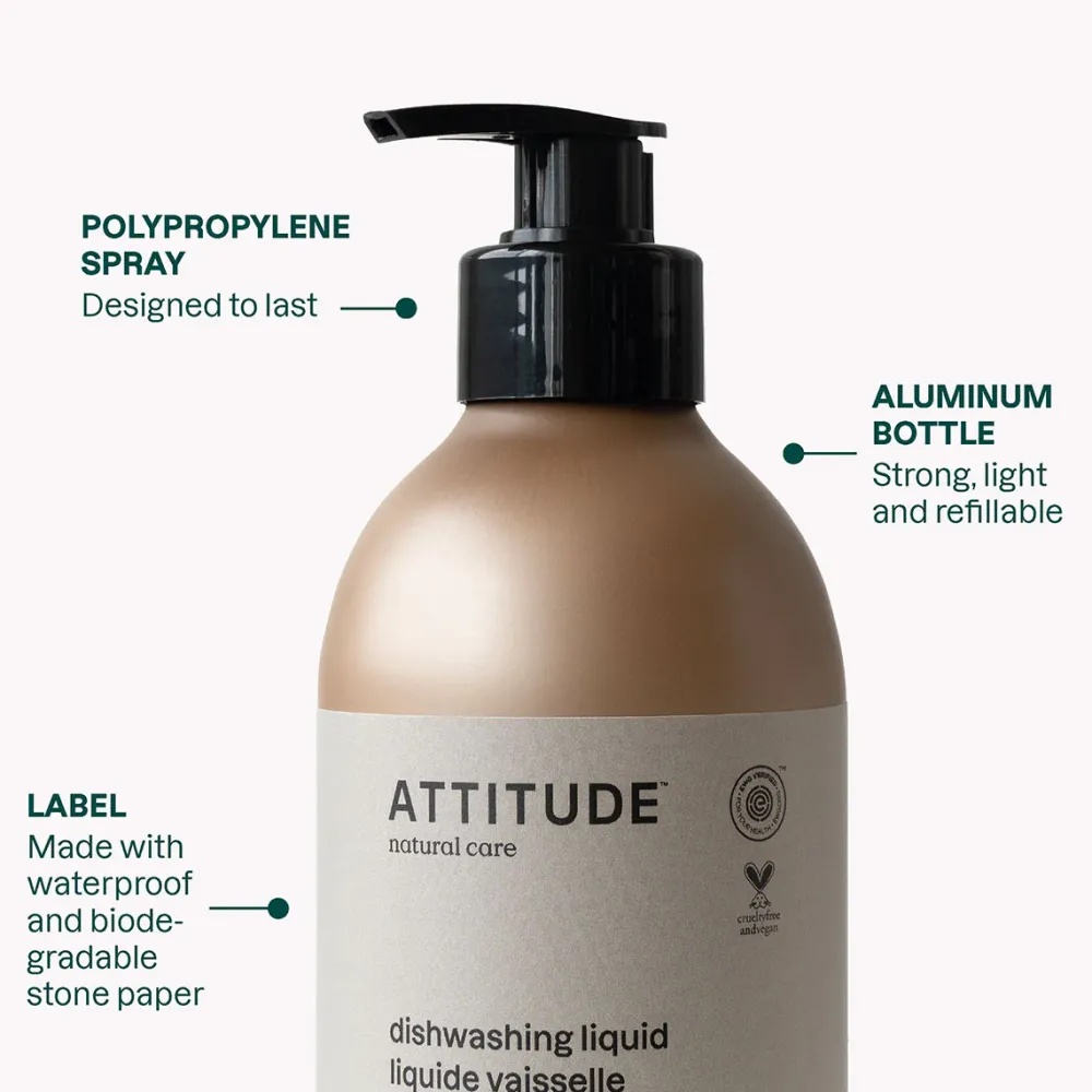 ATTITUDE Schoonmaakproducten|Afwasmiddel>Afwasmiddel - Geranium & Citroengras - 473ml