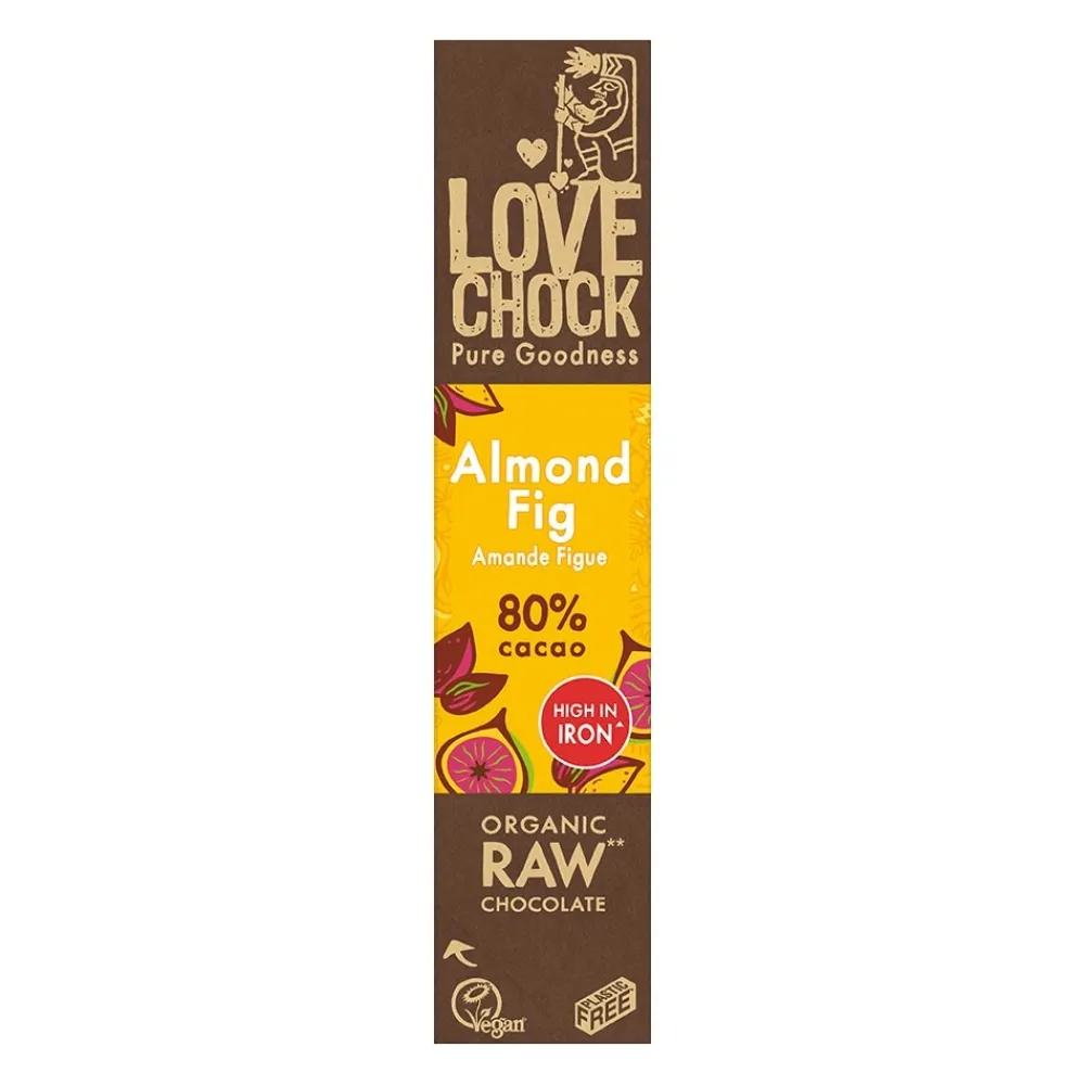 Lovechock Chocolade>Amandel / Vijg 81% cacao - 40g - BIO THT 05-06-2025