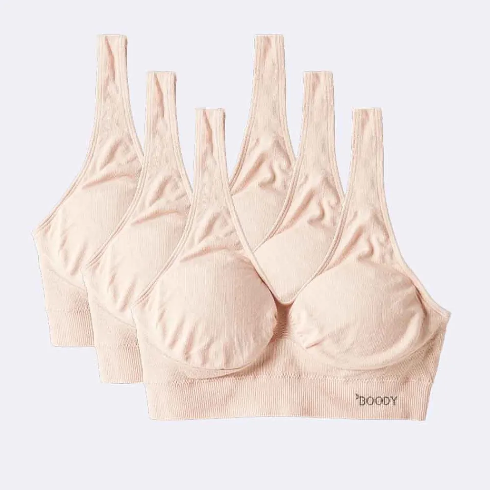 Boody Bh's>Bamboe BH Top Padded - Nude