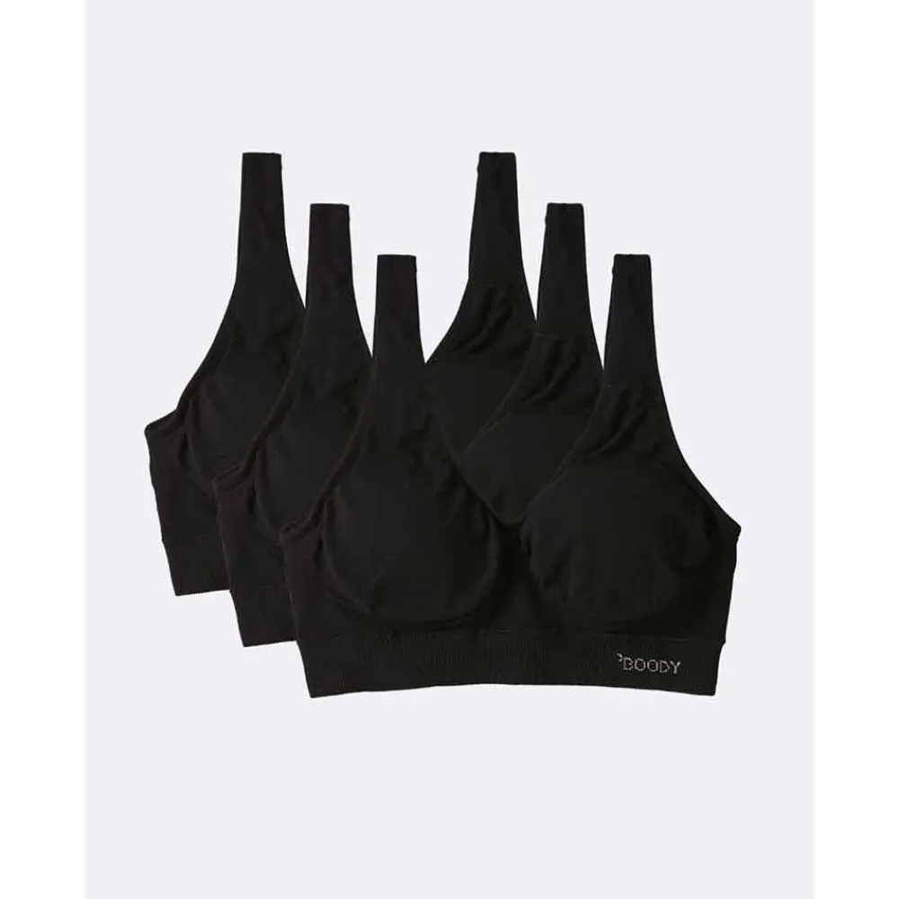 Boody Bh's>Bamboe BH Top Padded - Zwart