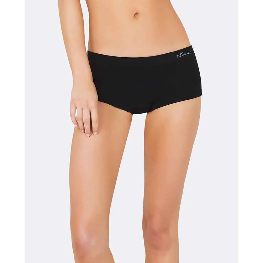 DAMES Boody Dames Slips>Bamboe Boxershort Dames - Zwart