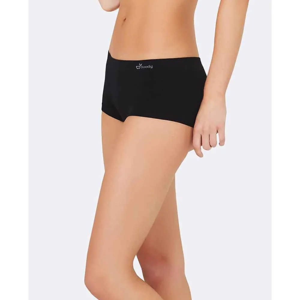 DAMES Boody Dames Slips>Bamboe Boxershort Dames - Zwart