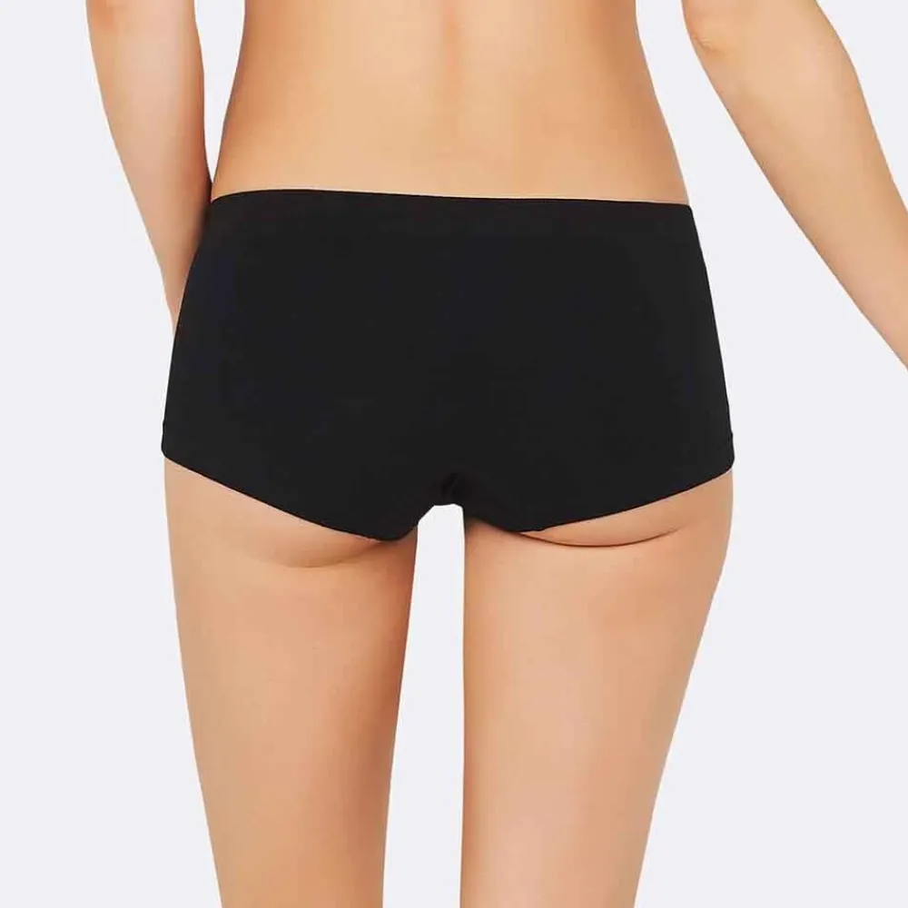 DAMES Boody Dames Slips>Bamboe Boxershort Dames - Zwart