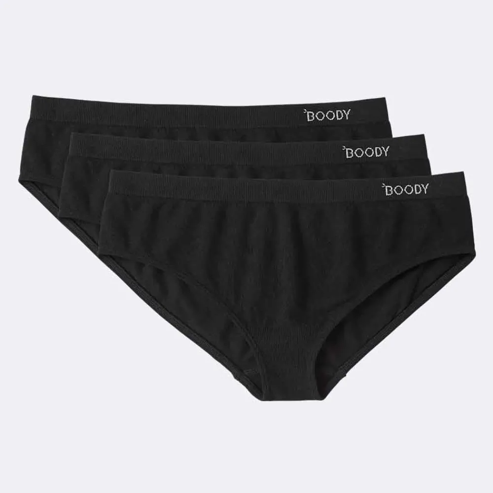 DAMES Boody Dames Slips>Bamboe Hipster - Zwart