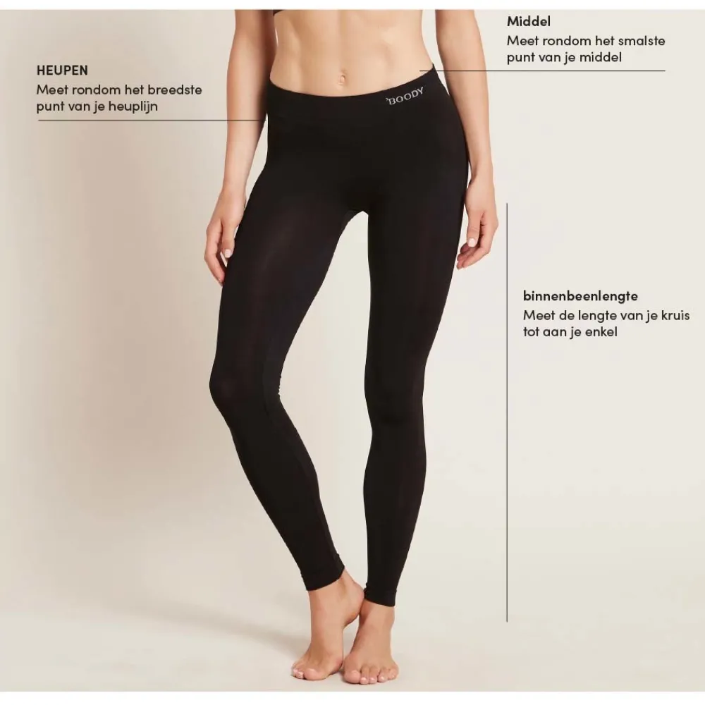 Boody Leggings>Bamboe Legging - Zwart