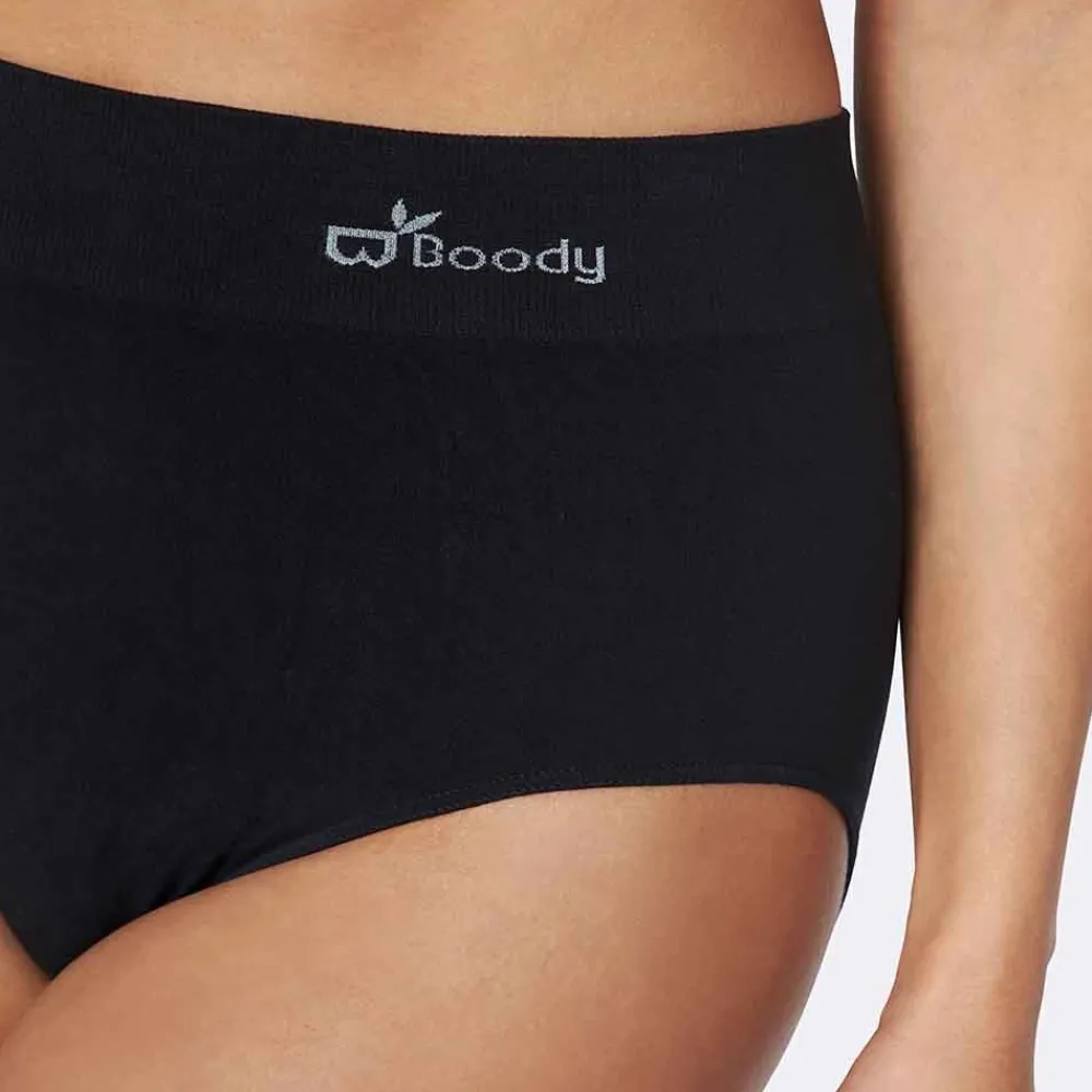 DAMES Boody Dames Slips>Bamboe Slip - Hoge Taille - Zwart