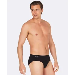 Heren Boody Heren Ondergoed>Bamboe Slip Heren - Zwart