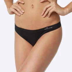 DAMES Boody Dames Slips>Bamboe String - Zwart