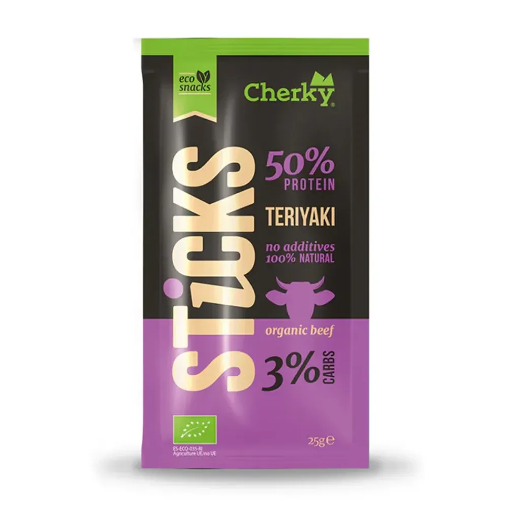 Cherky Repen|Biltong & Beef Jerky>Beef Sticks - Teriyaki - 25g - BIO