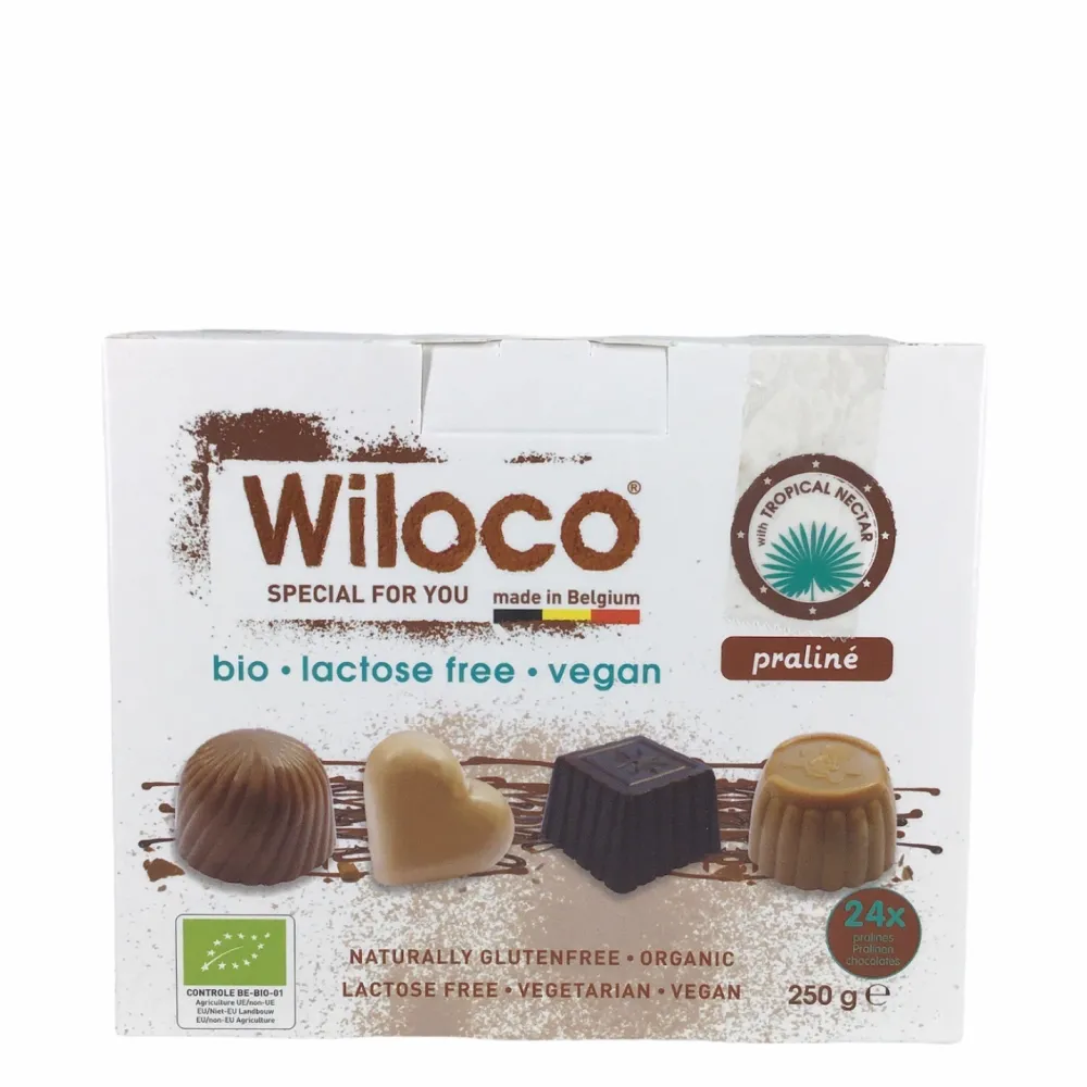 Wiloco Chocolade>Belgische Bonbons met Pralinevulling - 250g - BIO