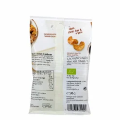 Landgarten Chips & Zoutjes|Biologische Noten>Bio Cashewnoten met Tamari 50g - BIO