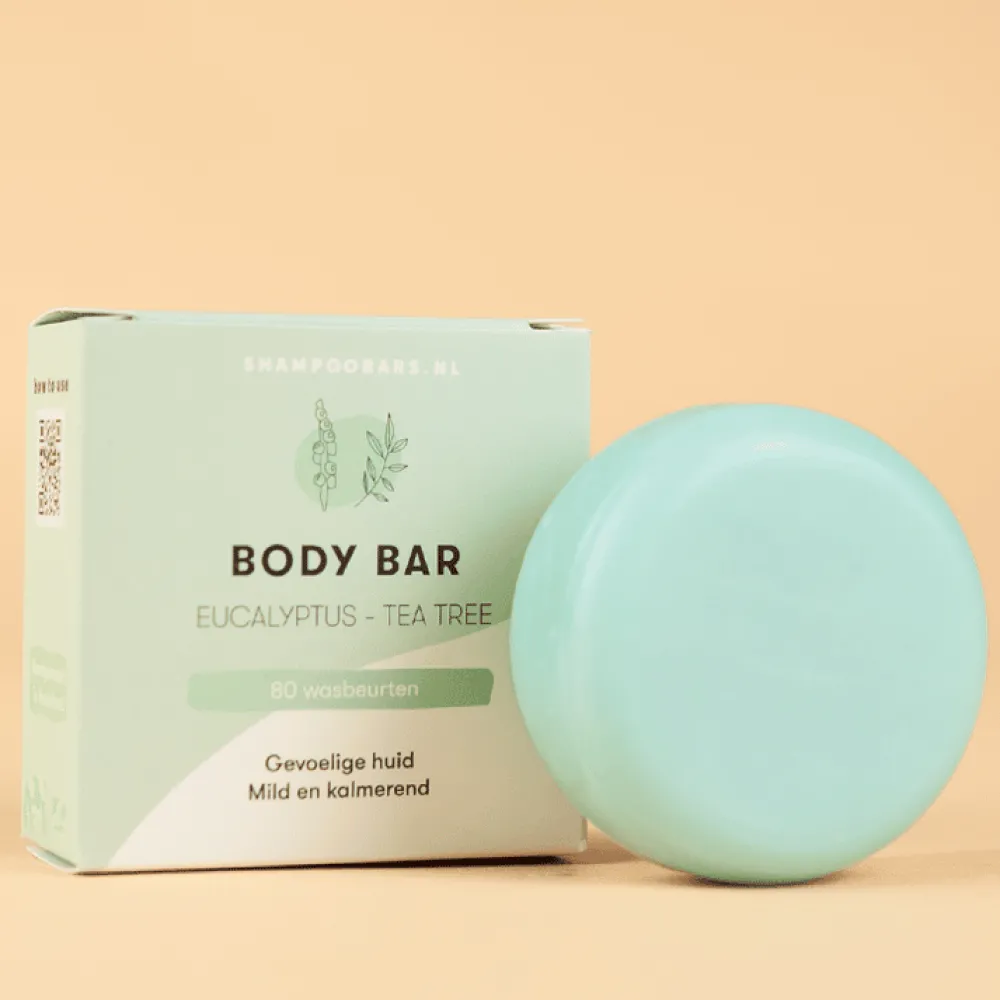 Shampoo Bars Baby & Kind|Hand- / Lichaamszeep>Body Bar Eucalyptus en Tea tree - Verfrissend en verzorgend - 60g