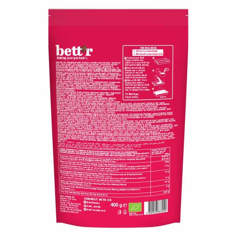 Bett'r Glutenvrij Bakmeel>Brownie mix - 400g - BIO