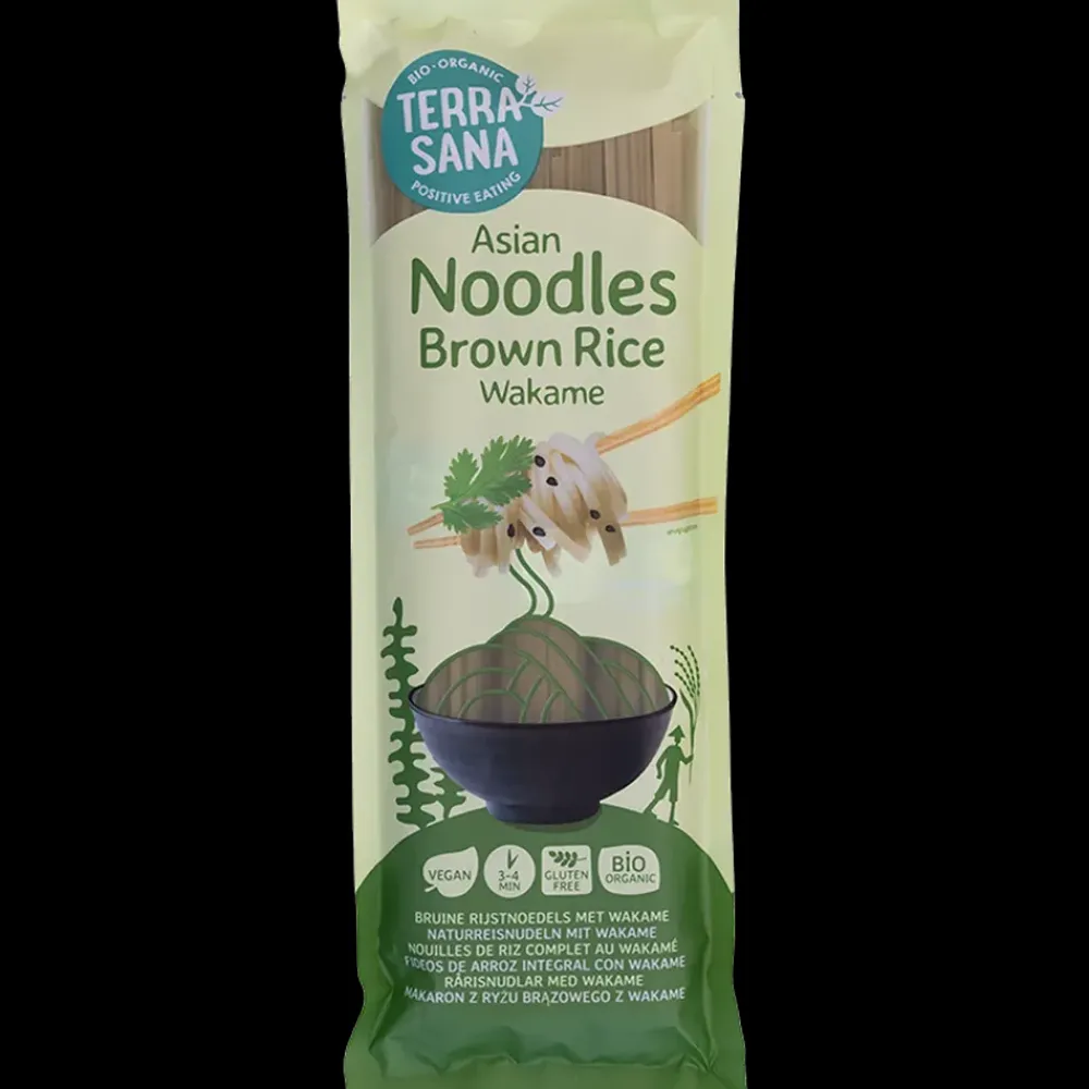 Terrasana Algen En Zee|Pasta, Pizza En Noodles>Bruine Rijst Noodles met Wakame - 250g - BIO