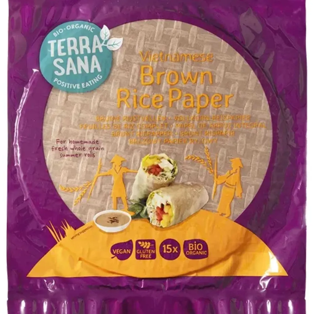 Terrasana Sushi Producten|Rijst, Quinoa En Granen>Bruine Rijstvellen - 15 stuks - BIO