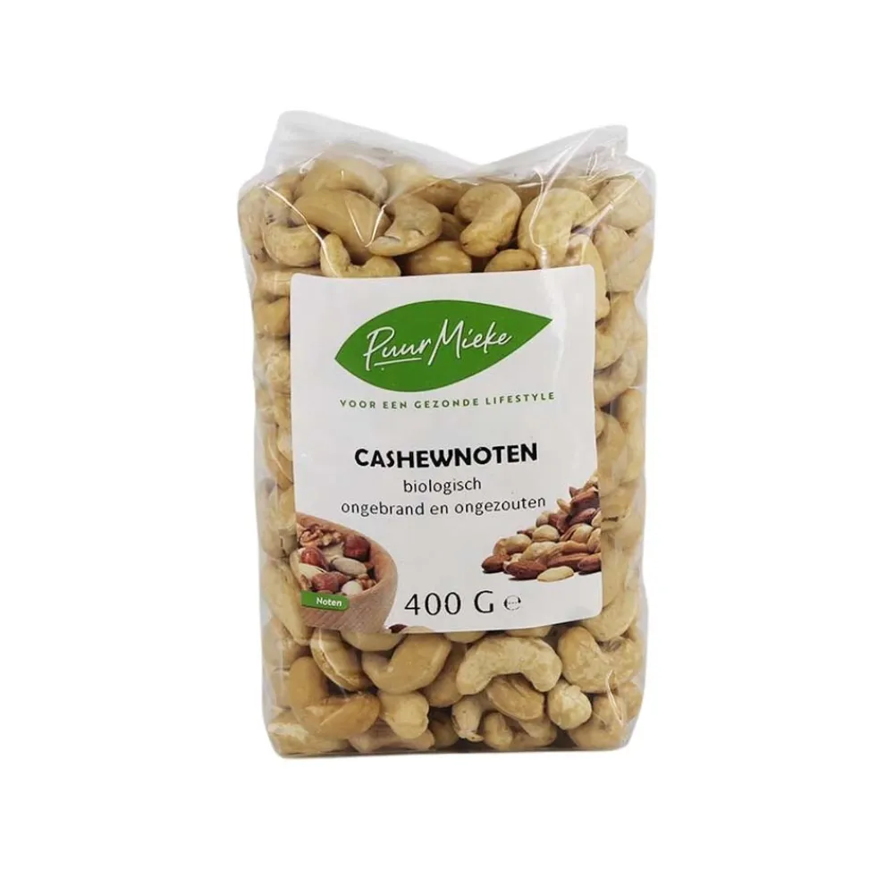 Puur Mieke Fruit & Noten|Biologische Noten>Cashewnoten Rauw - 400g - BIO