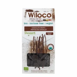 Wiloco Chocolade|Chocolade Druppels>Chocolade Druppels Puur Lactosevrij - 300g - BIO