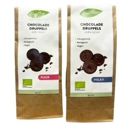 Puur Mieke Chocolade|Chocolade Druppels>Chocoladedruppels - Puur - Allergeenvrij - 150g - BIO