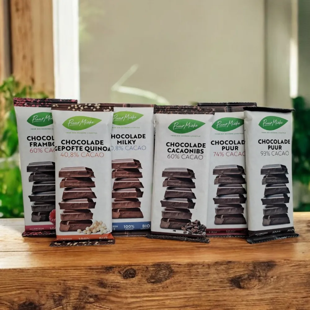 Puur Mieke Chocolade>Chocoladereep Puur - 74% Cacao - BIO