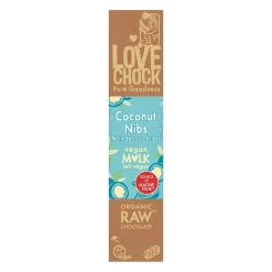 Lovechock Chocolade>Coconut Nibs - Vegan Mlk - 40g - BIO