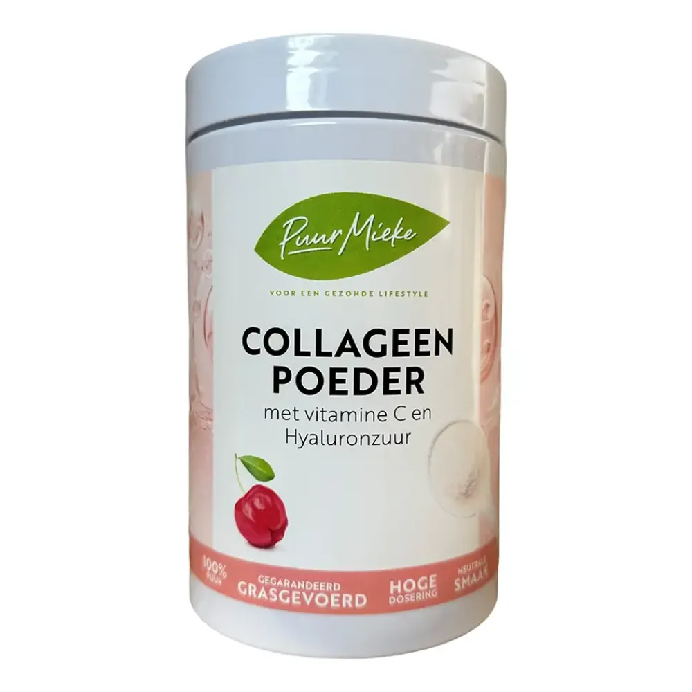Puur Mieke Rimpels|Puur Mieke Supplementen>Collageen Poeder met Hyaluronzuur & Vitamine C - 300g