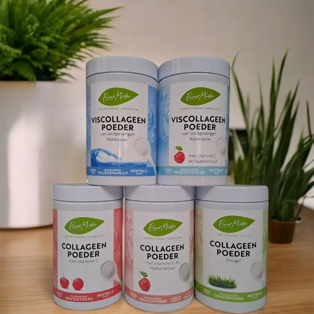 Puur Mieke Rimpels|Puur Mieke Supplementen>Collageen Poeder met Hyaluronzuur & Vitamine C - 300g