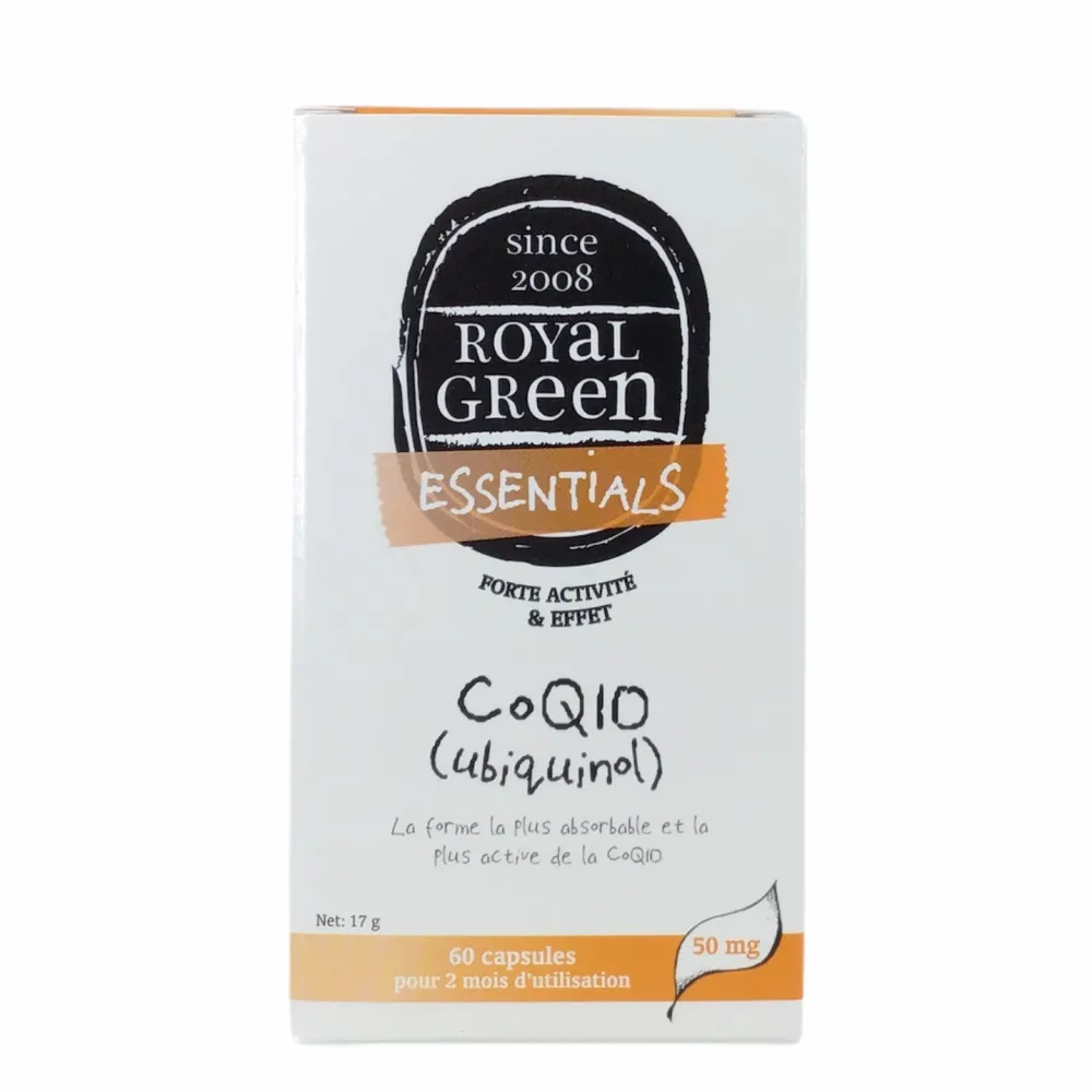 Royal Green Overige Vitamines|Specials>CoQ10 - 100% pure ubiquinol - 60caps