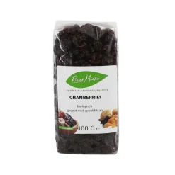 Puur Mieke Bessen En Zuidvruchten|Zuidvruchten>Cranberries gezoet met appeldiksap - 400g - BIO