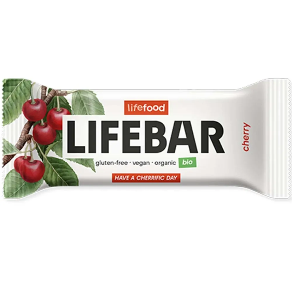 Lifefood Repen|Energierepen>Energiereep Kers RAW - 40g - BIO