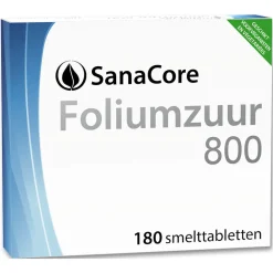 Sanacore Zwangerschap|Stress>Foliumzuur 800 180 tabletten