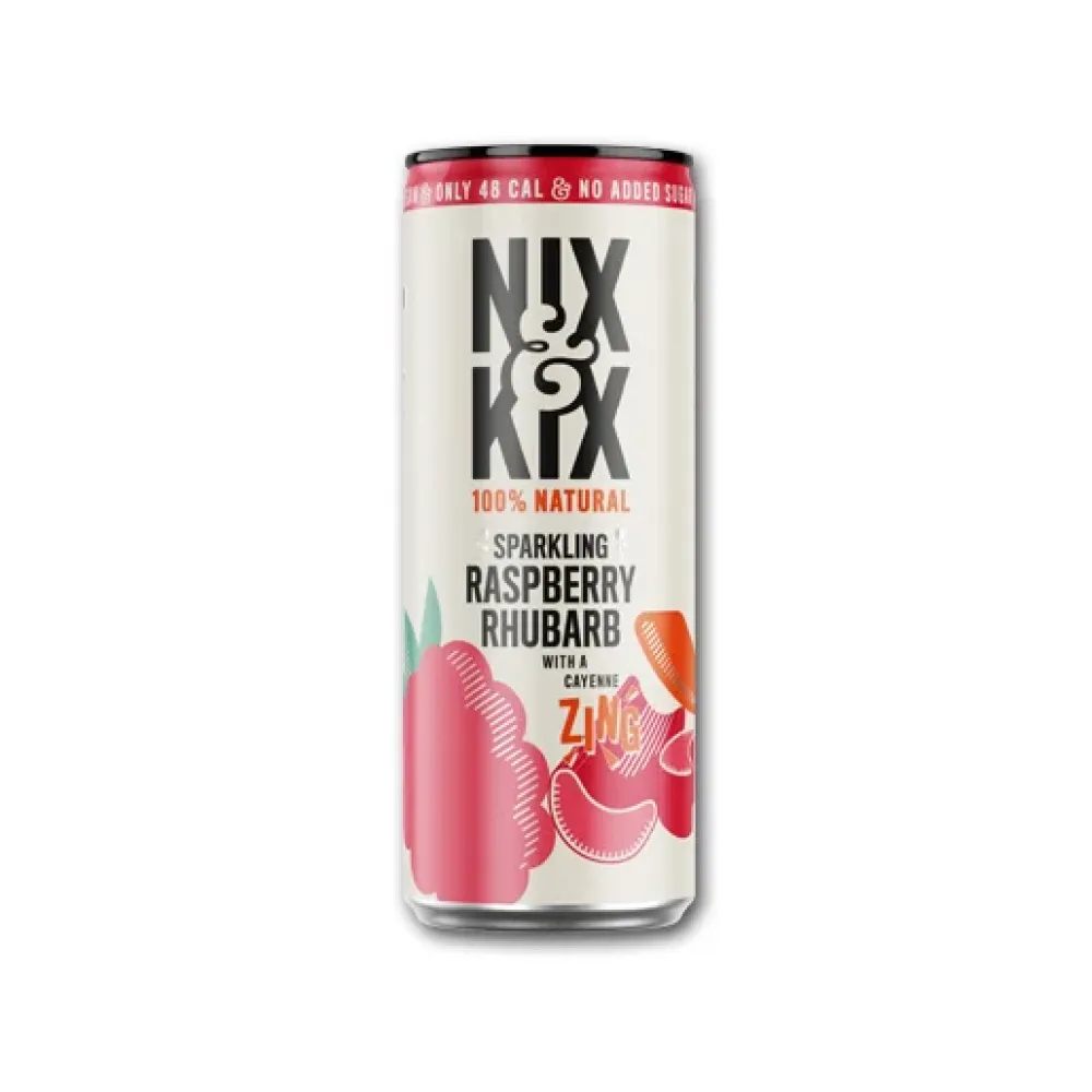Nix & Kix Sap & Frisdranken>Frisdrank Raspberry Rhubarb - 250ml