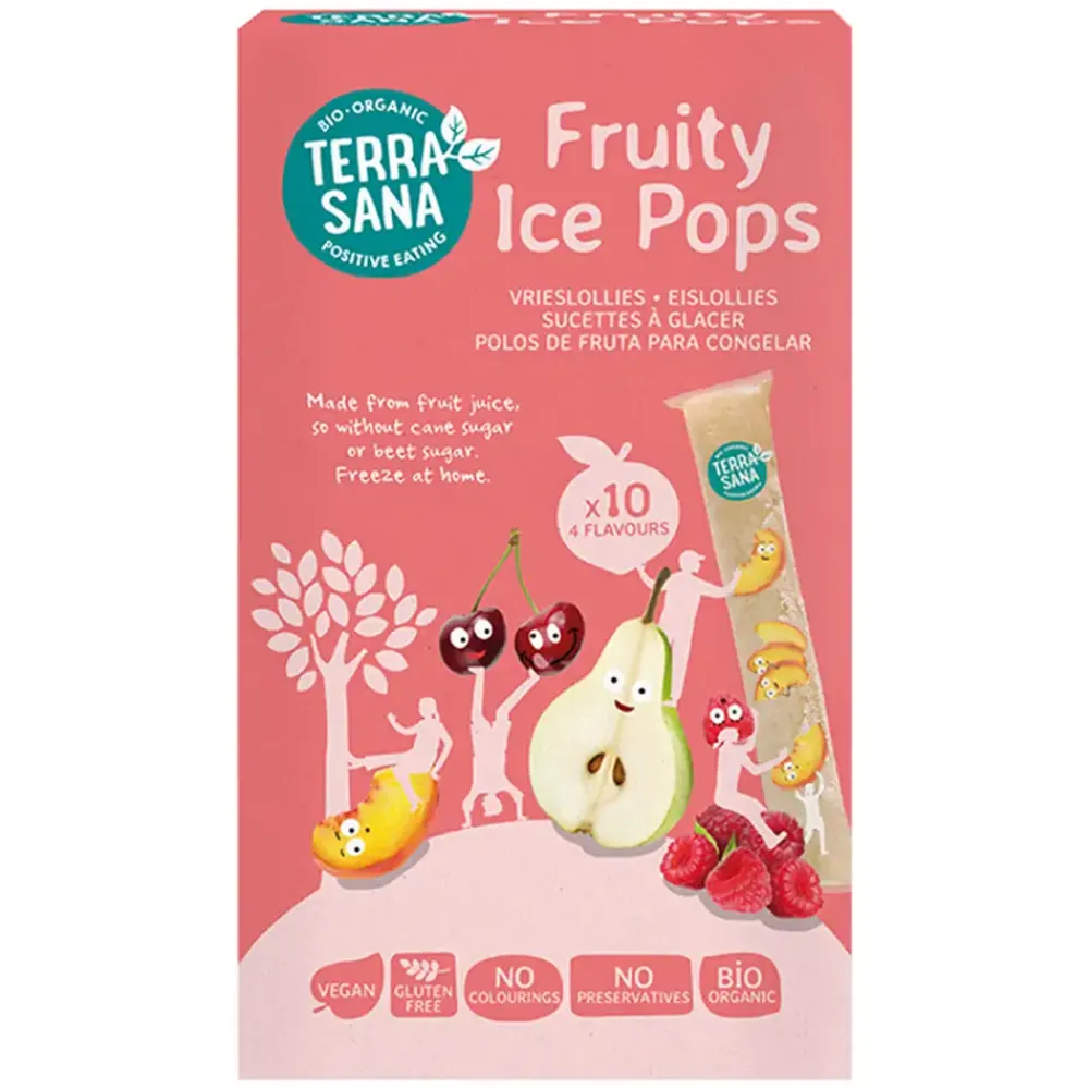 Terrasana Baby & Kind|Ijsjes>Fruity Ice Pops - 10 ijslollies x 40ml - BIO