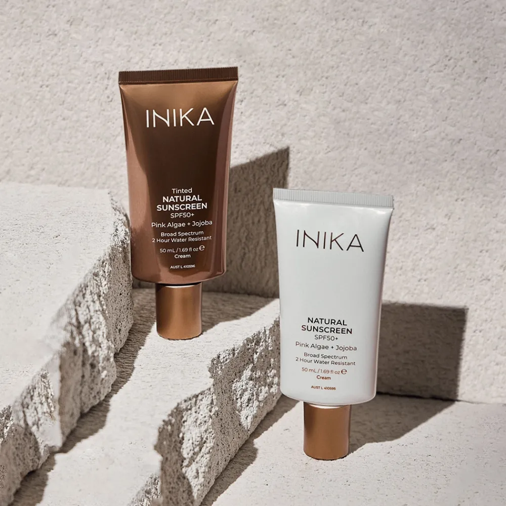 INIKA Zonnebrand|Zelfbruining>Getinte Natuurlijke Zonnebrandcrème SPF50+ - 50ml