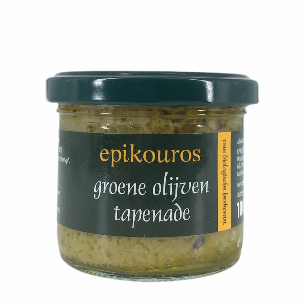 Epikouros Pesto & Tapenade|Paleo Aip>Groene olijven tapenade 100g - BIO