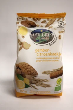 Corn Crake Koekjes>Haverkoekjes met Gember-Citroen - 150g - BIO