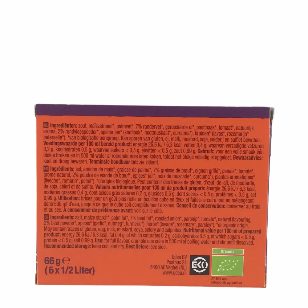 Your Organic Nature Soepen|Bouillon>Heldere runderbouillonblokjes zonder gist-BIO