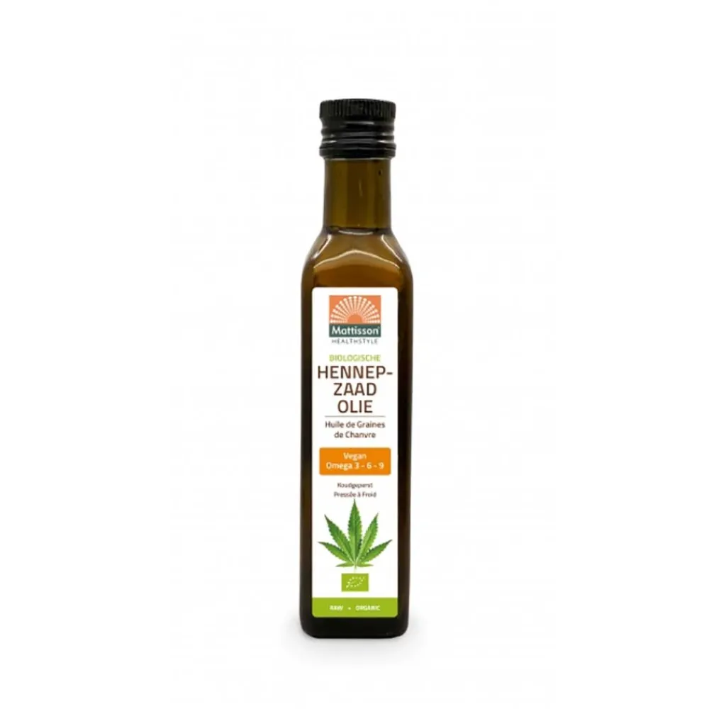 Mattisson Overige Oliën>Hennepzaad Olie - Koudgeperst 250ml - BIO