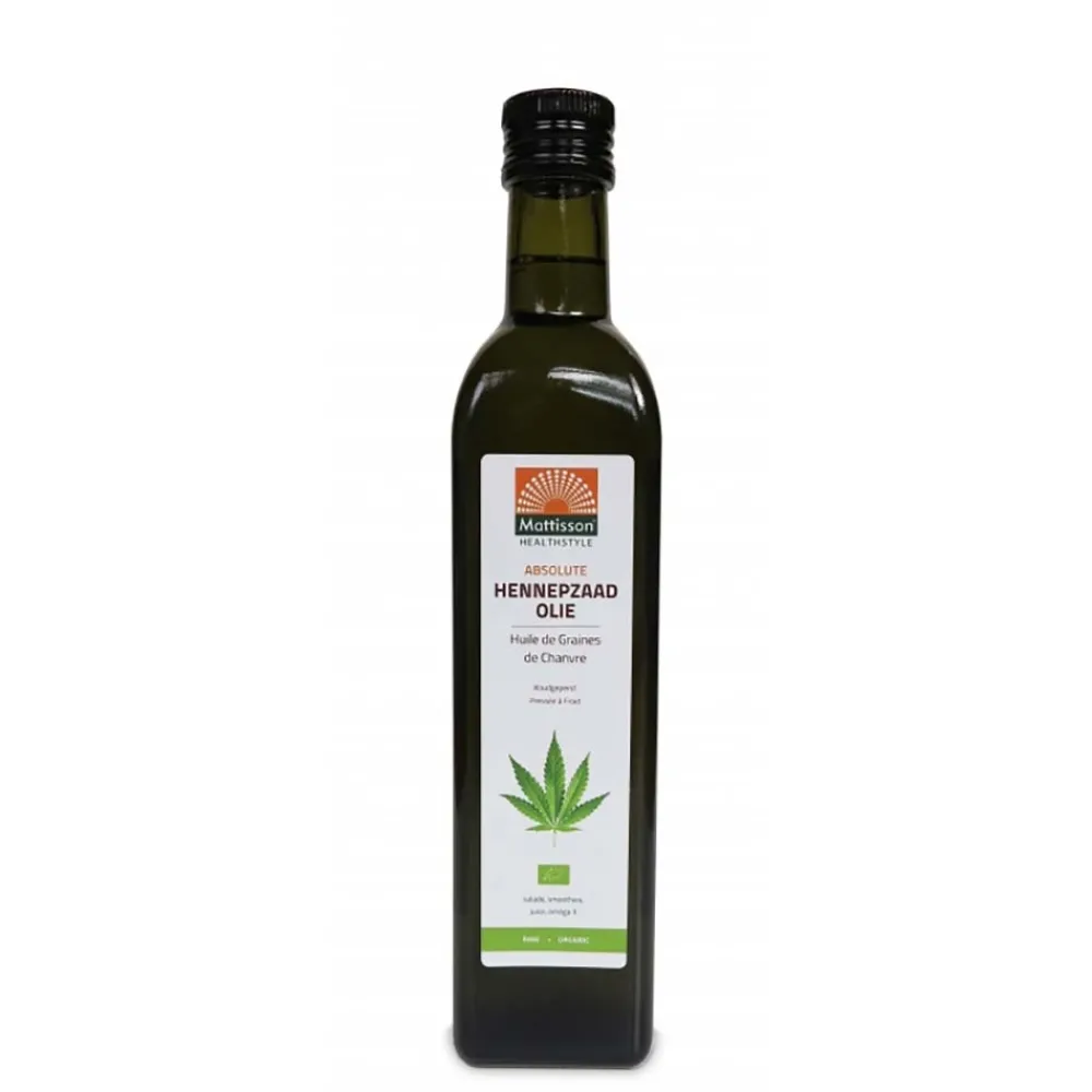 Mattisson Overige Oliën>Hennepzaad Olie - Koudgeperst 250ml - BIO