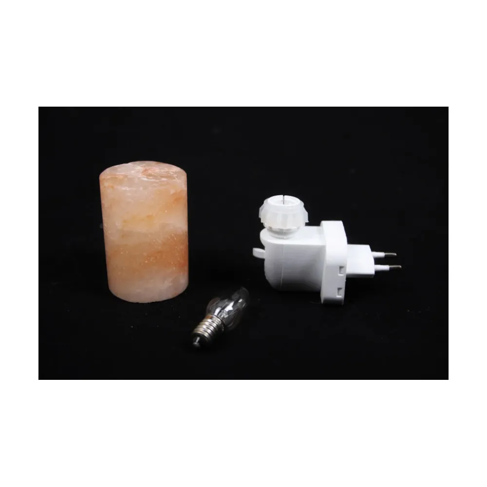SelNature Nachtrust|Stress>Himalayazout nachtlamp voor stopcontact - Cilinder