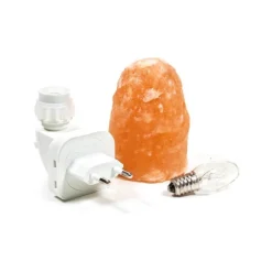 SelNature Stress|Nachtrust>Himalayazout nachtlamp voor stopcontact - Rotsje