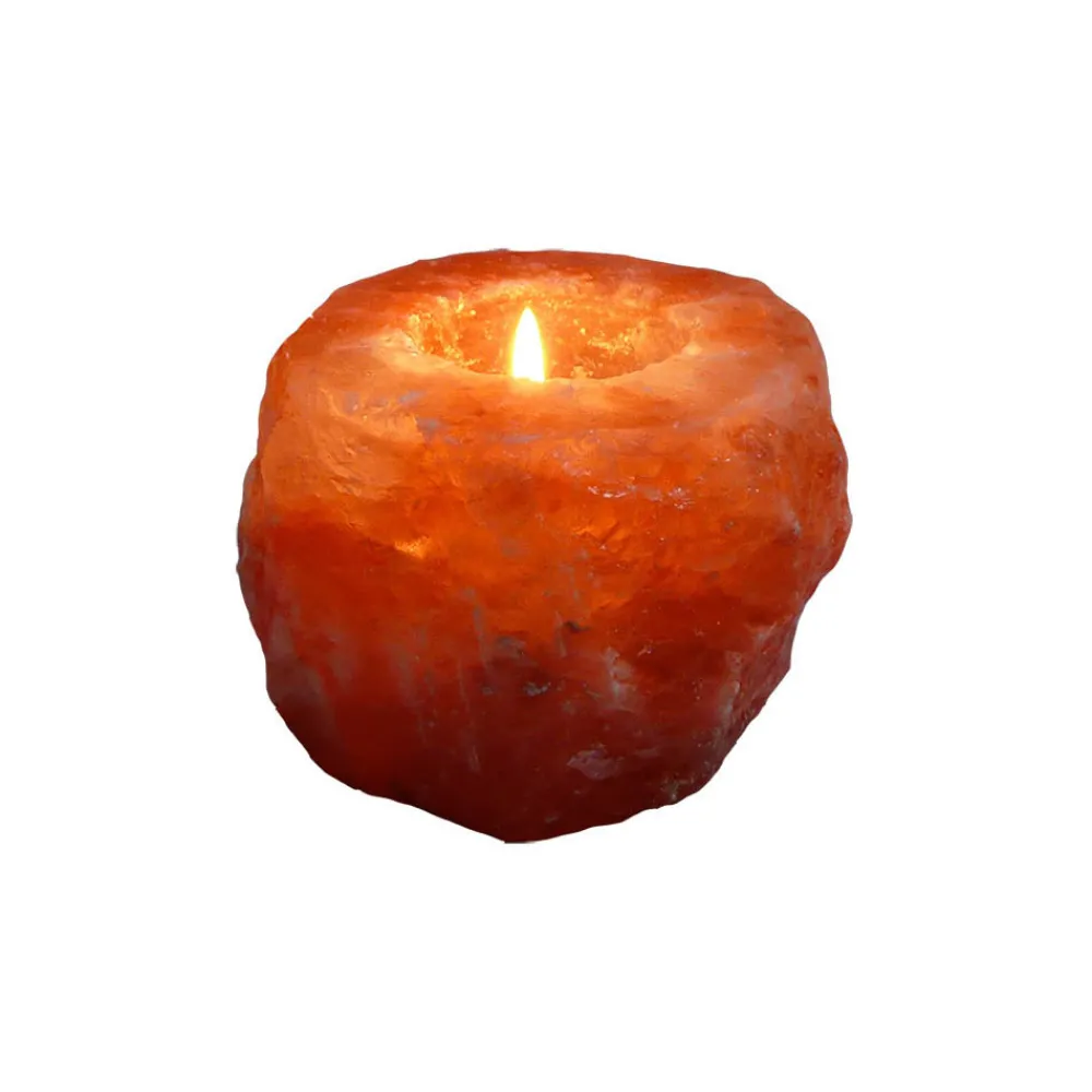SelNature Stress|Nachtrust>Himalayazout theelichthouder - Set van 3