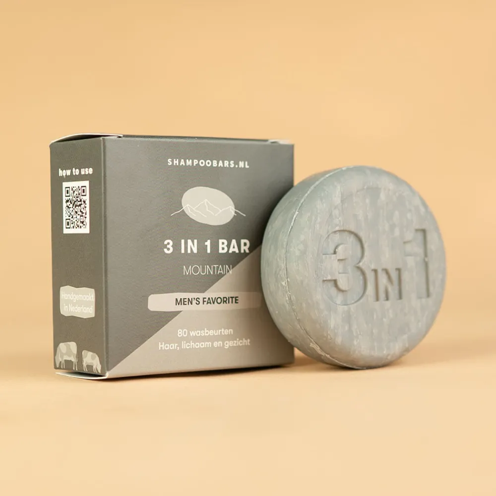 Shampoo Bars Reiniging|Haarverzorging/Shampoo En Conditioner>3-in-1 Bar - Mountain - 60g