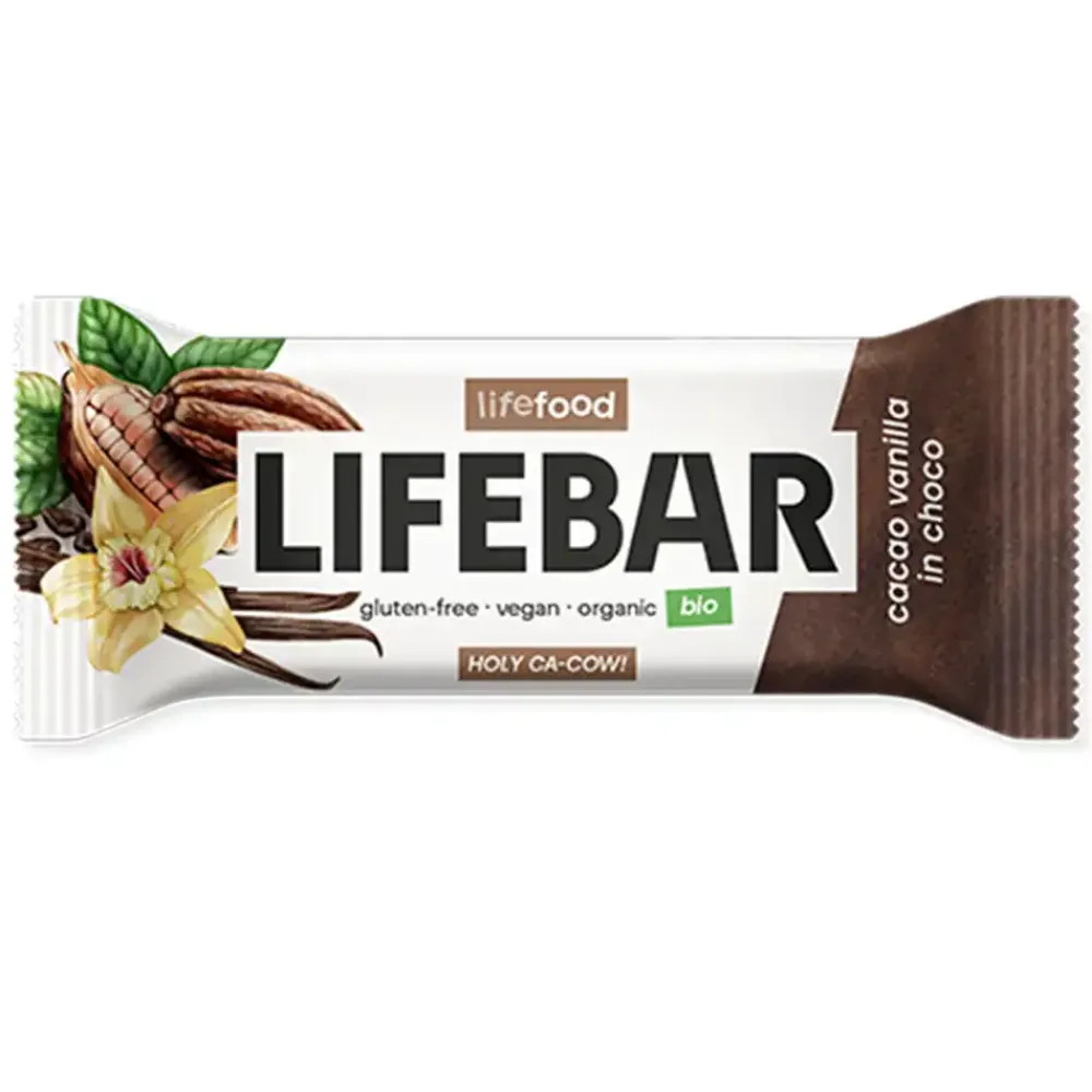 Lifefood Repen|Chocolade>InChoco Energiereep Cacao Vanille RAW - 40g - BIO
