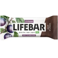 Lifefood Repen|Chocolade>InChoco Energiereep Pruim RAW - 40g - BIO