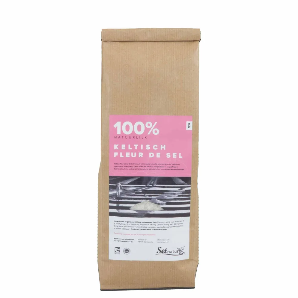 SelNature Zout|Keltisch Zeezout>Keltisch Zeezout Fleur de Sel - Fijn - 250g