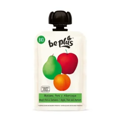 Be Plus Fruit & Noten|Sap & Frisdranken>Knijpfruit Appel Peer Abrikoos - 100g - BIO