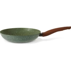 Natura Induction Koekenpan Zonder Teflon>Koekenpan 32cm met hout-look greep - VegeTek