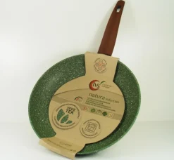 Natura Induction Koekenpan Zonder Teflon>Koekenpan 24cm met hout-look greep - VegeTek