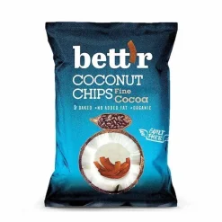 Bett'r Chocolade|Chips & Zoutjes>Kokos Chips Cacao - 40gr - BIO