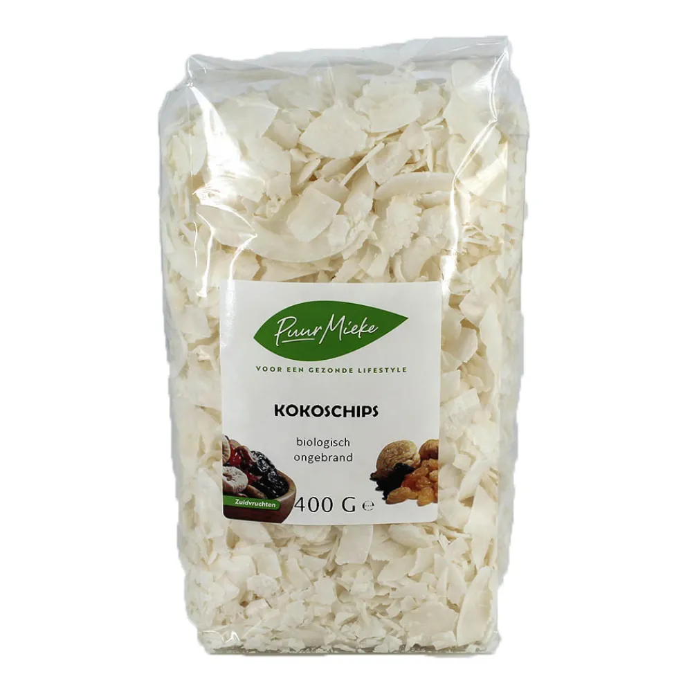 Puur Mieke Paleo Aip|Kokosproducten>Kokosnippers rauw - 400g - BIO